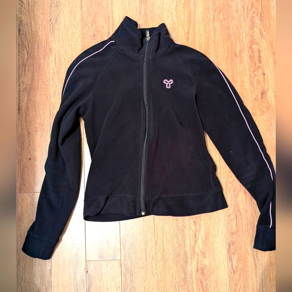TNA Women's Black Jacket with Pink Accents